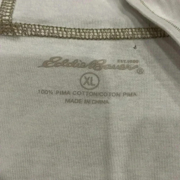 ❤️2/$30❤️[XL]Eddie Bauer Cream LS Scoop Neck  Hoodie-NWOT - Picture 2 of 4
